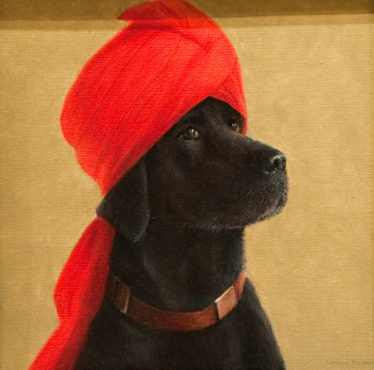 Pensive Maharaja, 2010 (akryl på lerret) av Lincoln Seligman