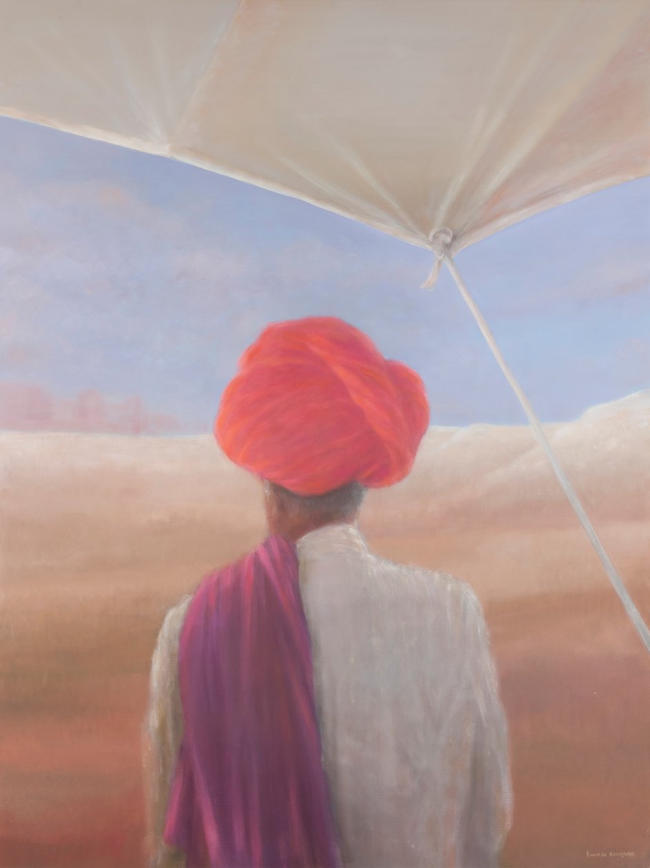 Rajasthan bonde, 2012 (akryl på lerret) av Lincoln Seligman