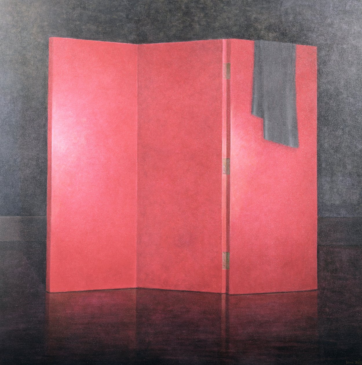 Red Screen, 2005 (akryl på lerret) av Lincoln Seligman