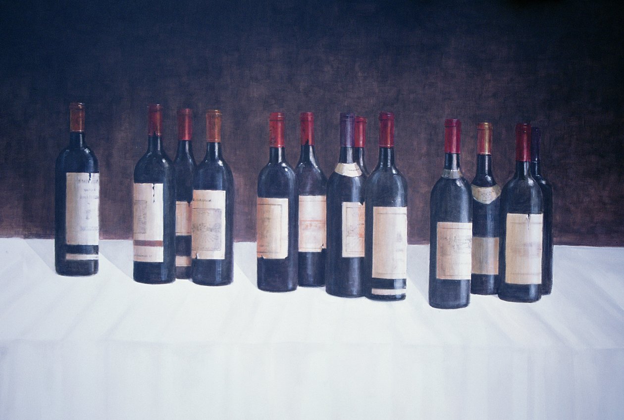 Winescape, Red, 2003 (akryl på lerret) av Lincoln Seligman