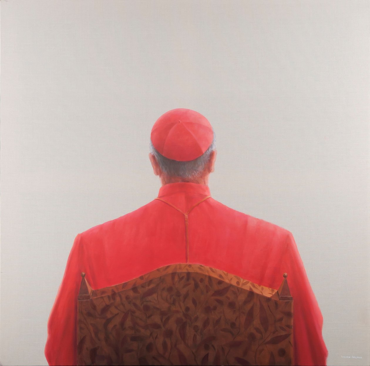 Cardinal, 2012 (akryl på lerret) av Lincoln Seligman