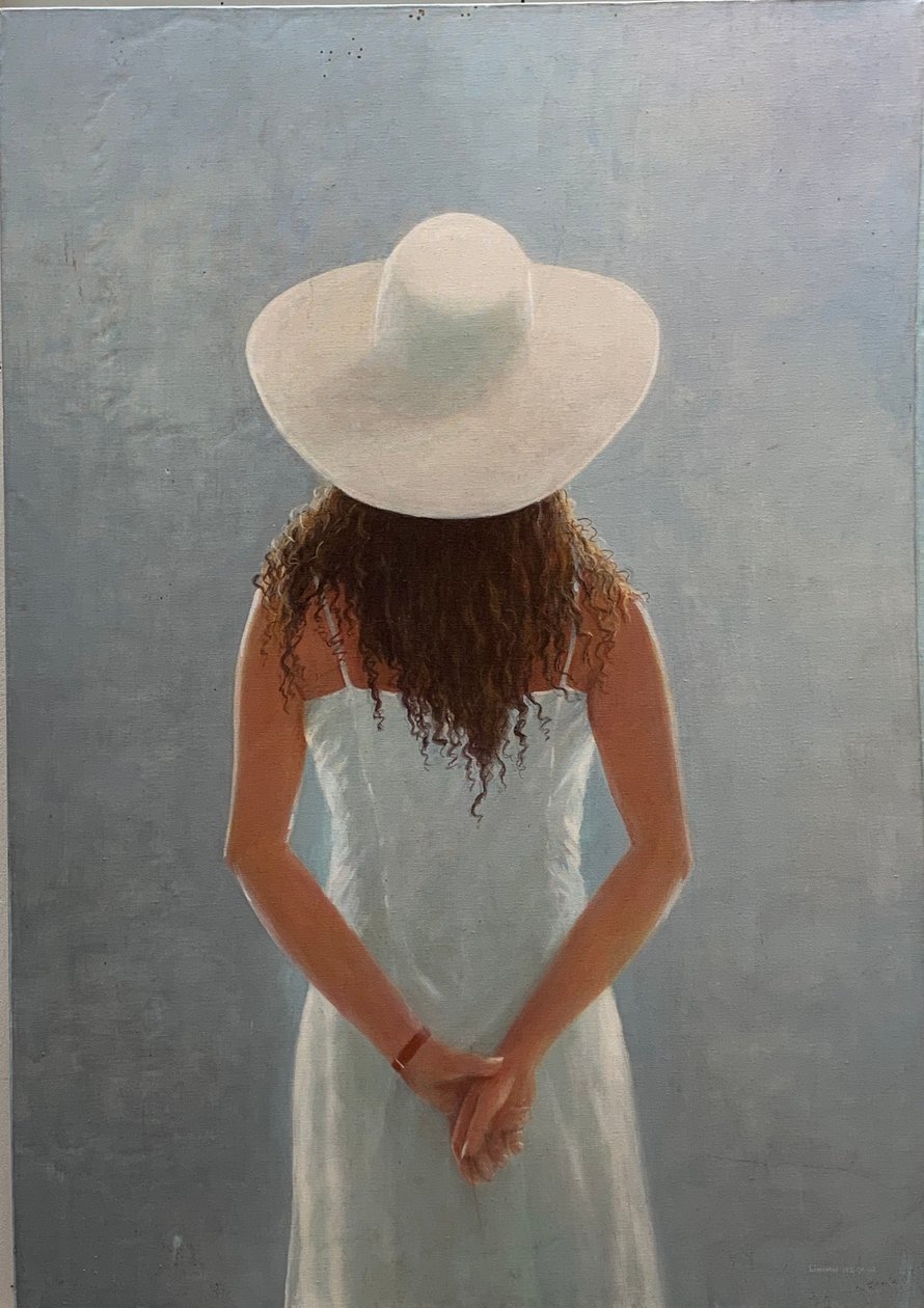 Girl Back View (olje på lerret) av Lincoln Seligman
