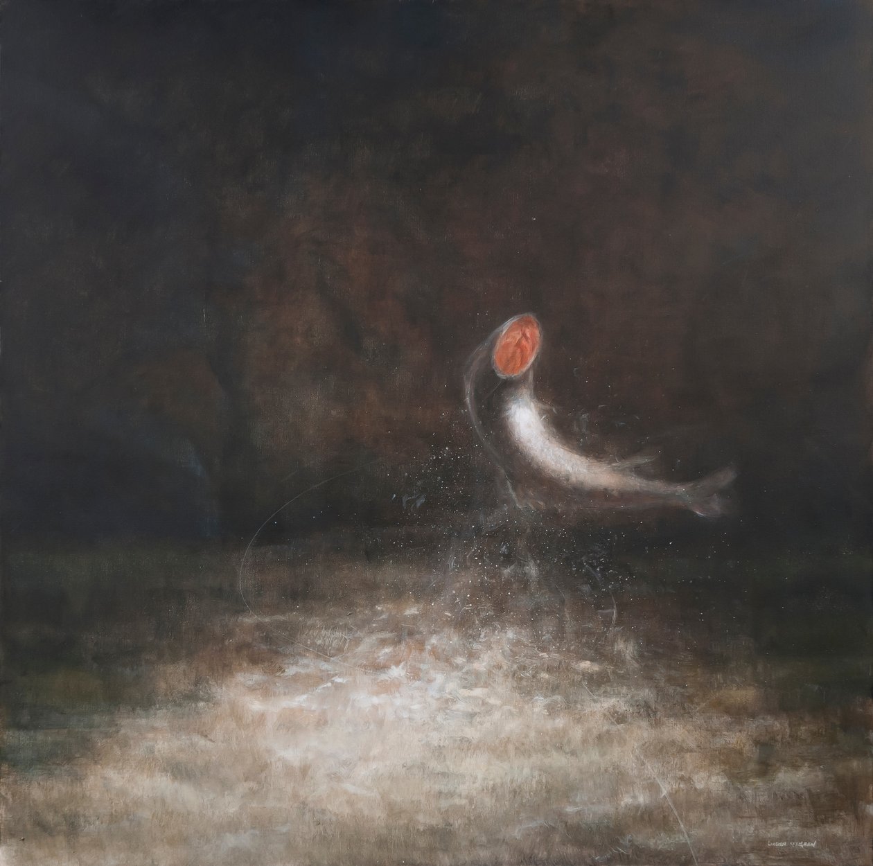 Leaping Fish, 2012 (akryl på lerret) av Lincoln Seligman