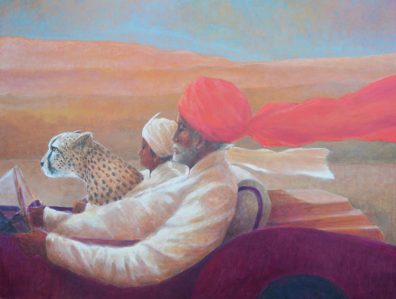 Maharaja, gutt + gepard av Lincoln Seligman