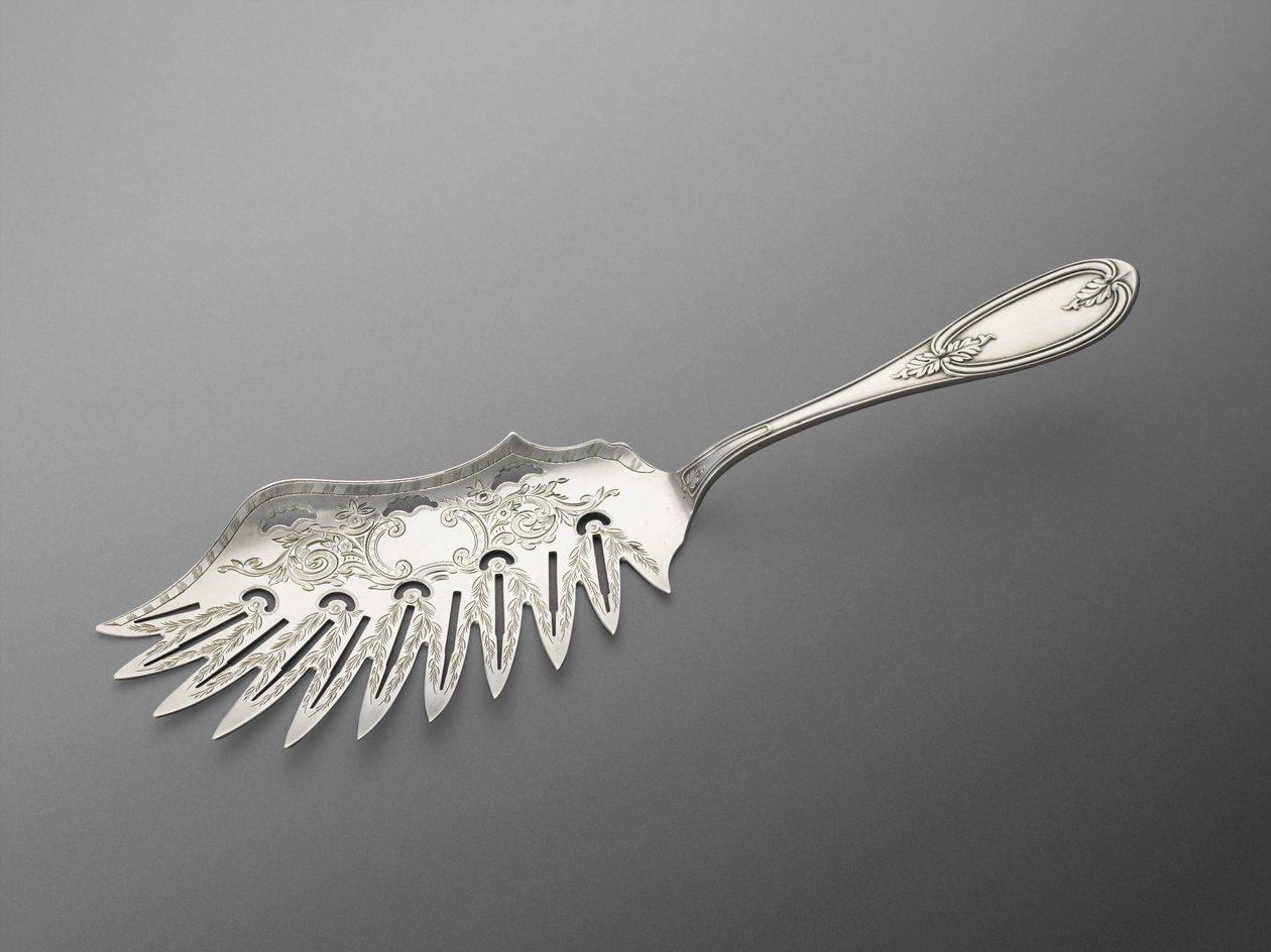 Makaronikniv, ca. 1857–1865 (sølv) av Lincoln and Foss Haddock