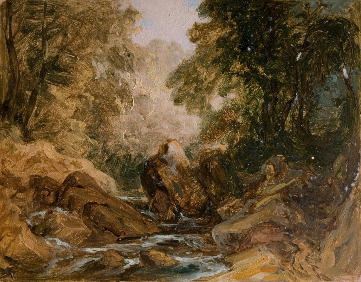 Fjellstrøm og steiner, [1800-tallet]. av Lines Family