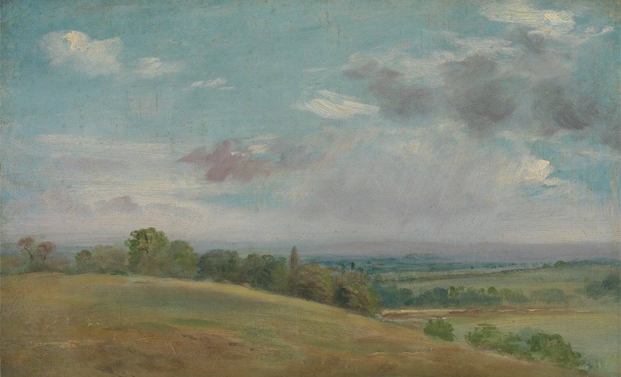 Landskap nær Dedham, mellom 1849 og 1855. av Lionel Constable