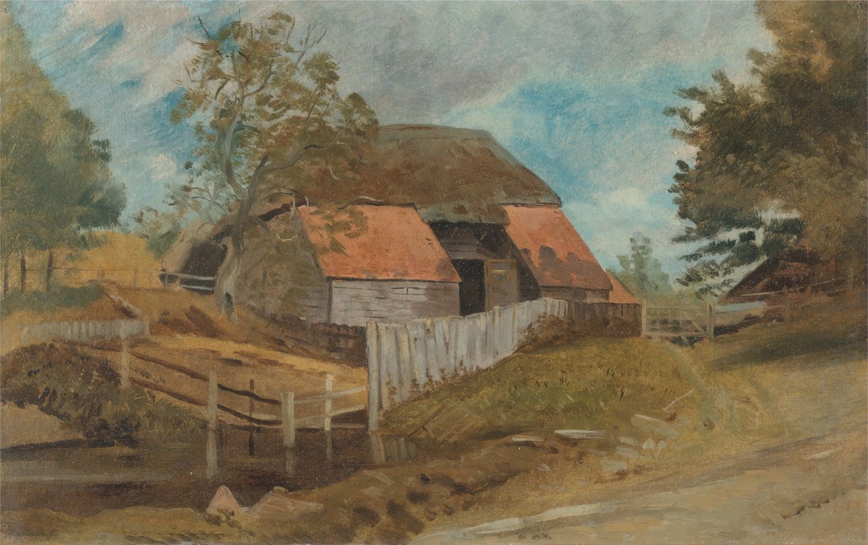 Old Barn, ca. 1855.  av Lionel Constable