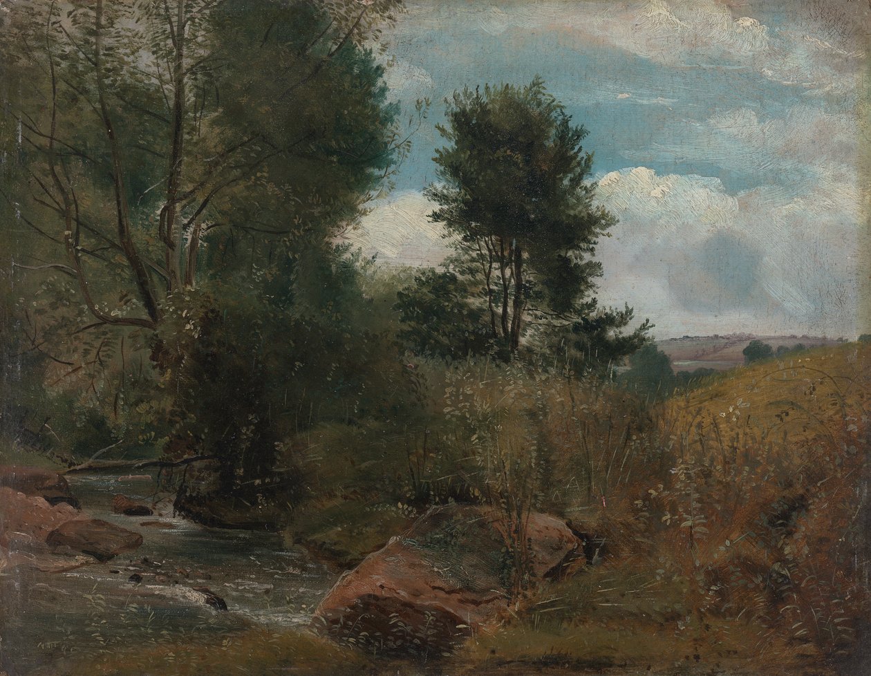 Utsikt over elven Sid, nær Sidmouth av Lionel Constable