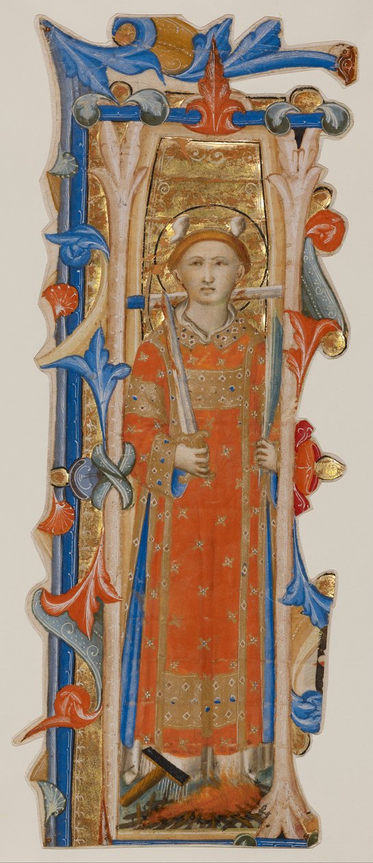 Initial I- A Martyr Saint av Lippo Vanni