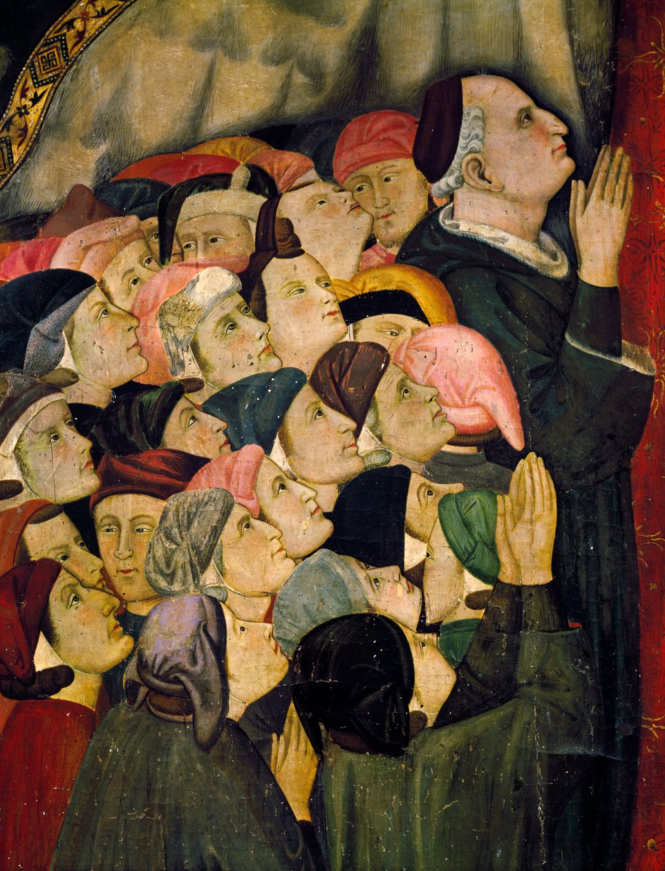 Virgin of Mercy, detalj, ca. 1320 av Lippo Memmi