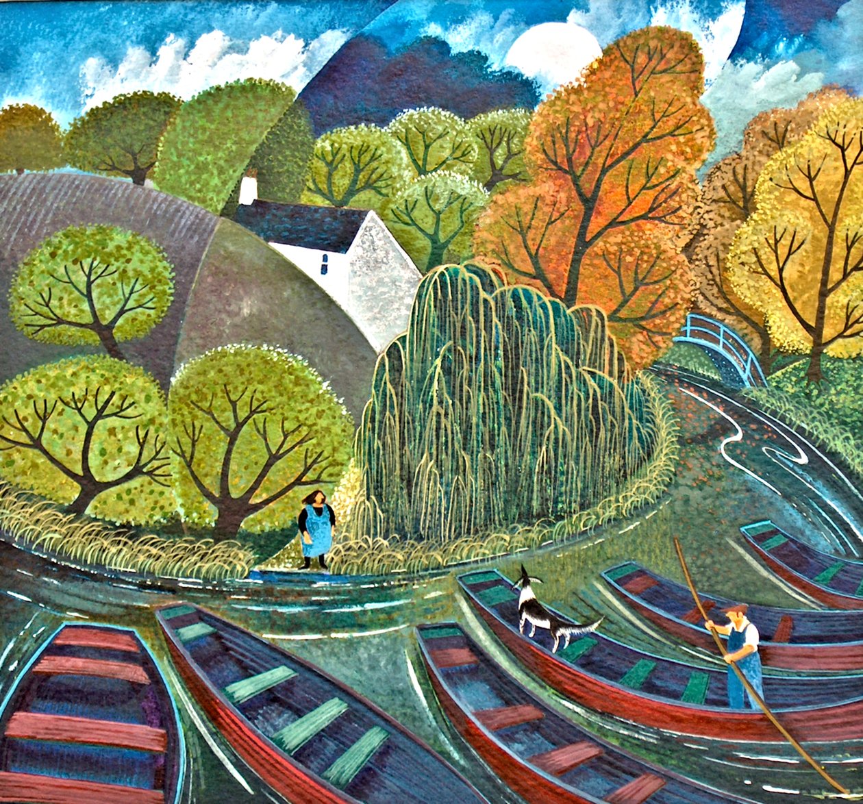 Rendezvous, 2010, (akryl på papir) av Lisa Graa Jensen