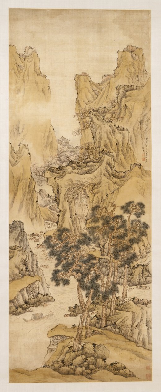 The Peach Blossom Spring, 1650. av Liu Du