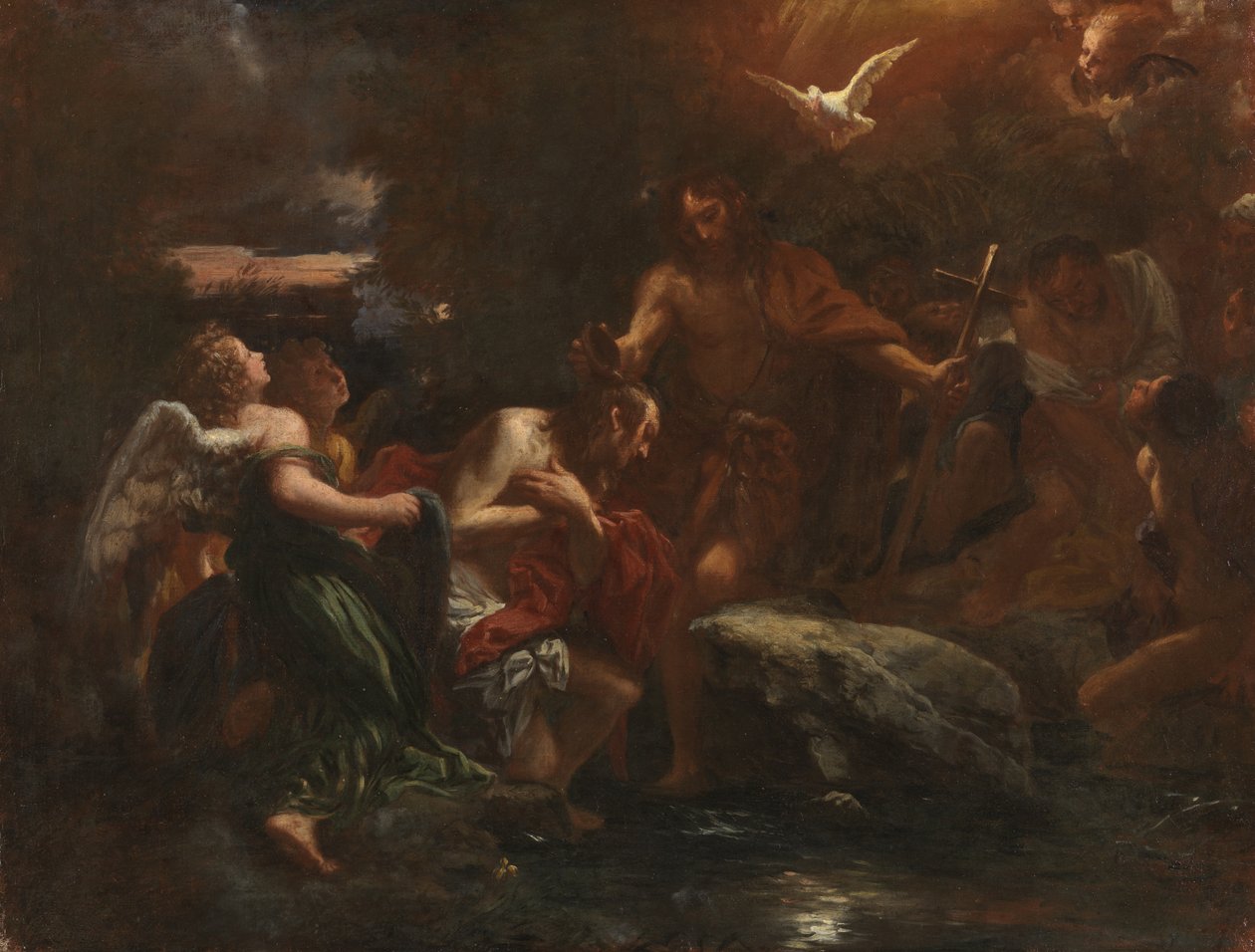 Kristi dåp, ca. 1673 av Livio Mehus