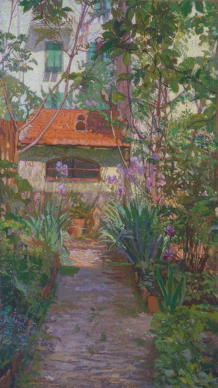 Triptyken eller hagen i blomst av Llewelyn Lloyd