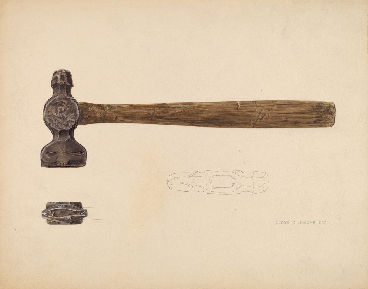 Fish Marker, 1937. av Lloyd Charles Lemcke