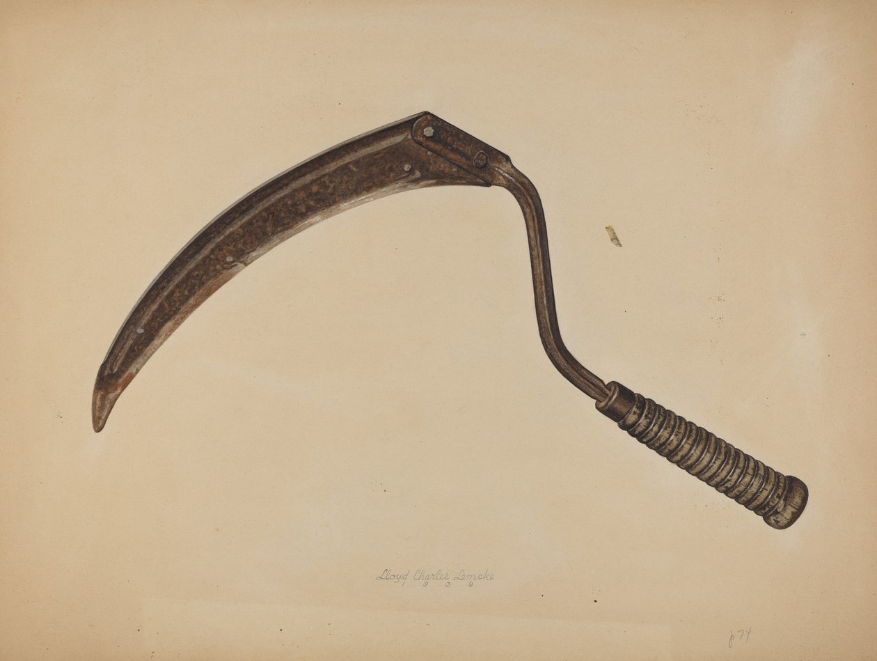 Håndsigd, 1939. av Lloyd Charles Lemcke