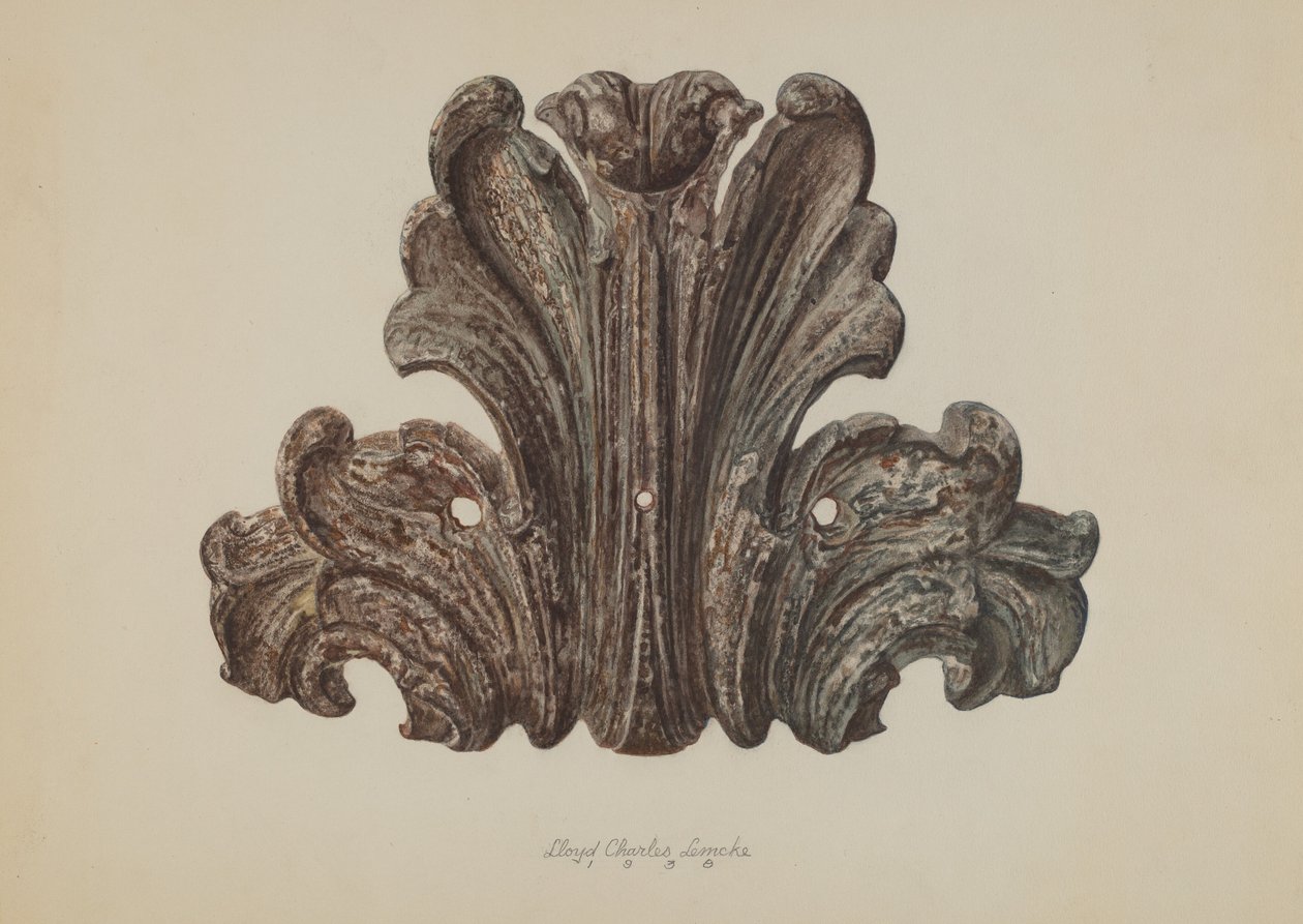 Ornamental Iron Leaf, 1938. av Lloyd Charles Lemcke