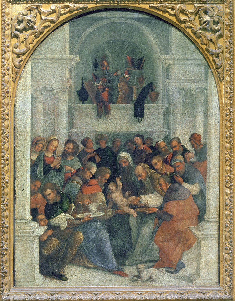 Omskjæringen (panel) av Lodovico Mazzolino