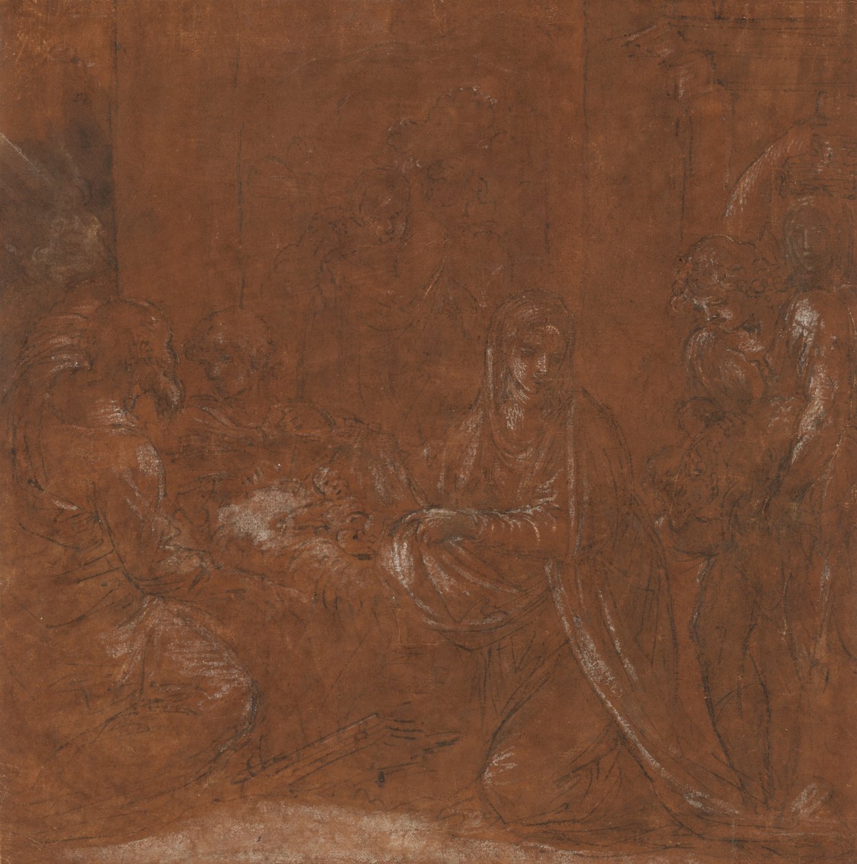 Hyrdenes tilbedelse, 1611-12 av Lodovico Carracci