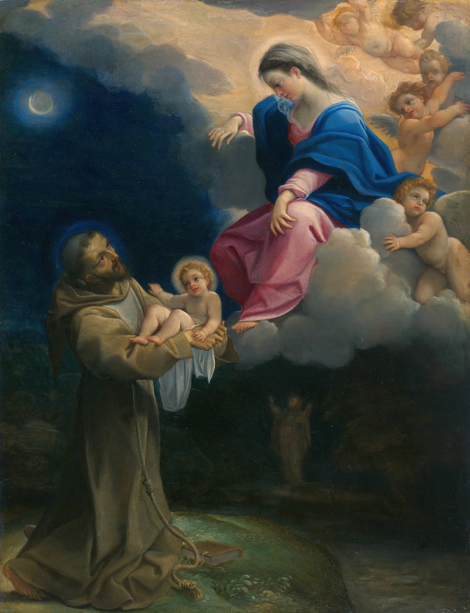 Visjonen til Saint Francis, ca. 1602. av Lodovico Carracci