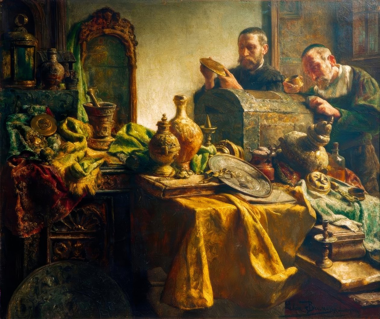 Besøk hos kunsthandleren av Léon Brunin de Meutter