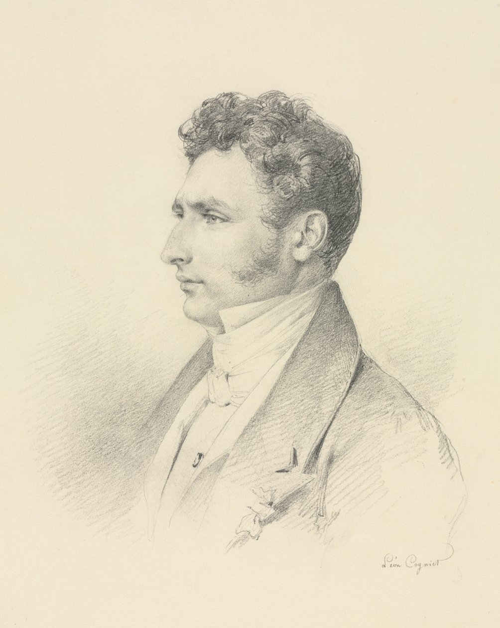 Portrett av en gentleman, ca. 1835. av Léon Cogniet