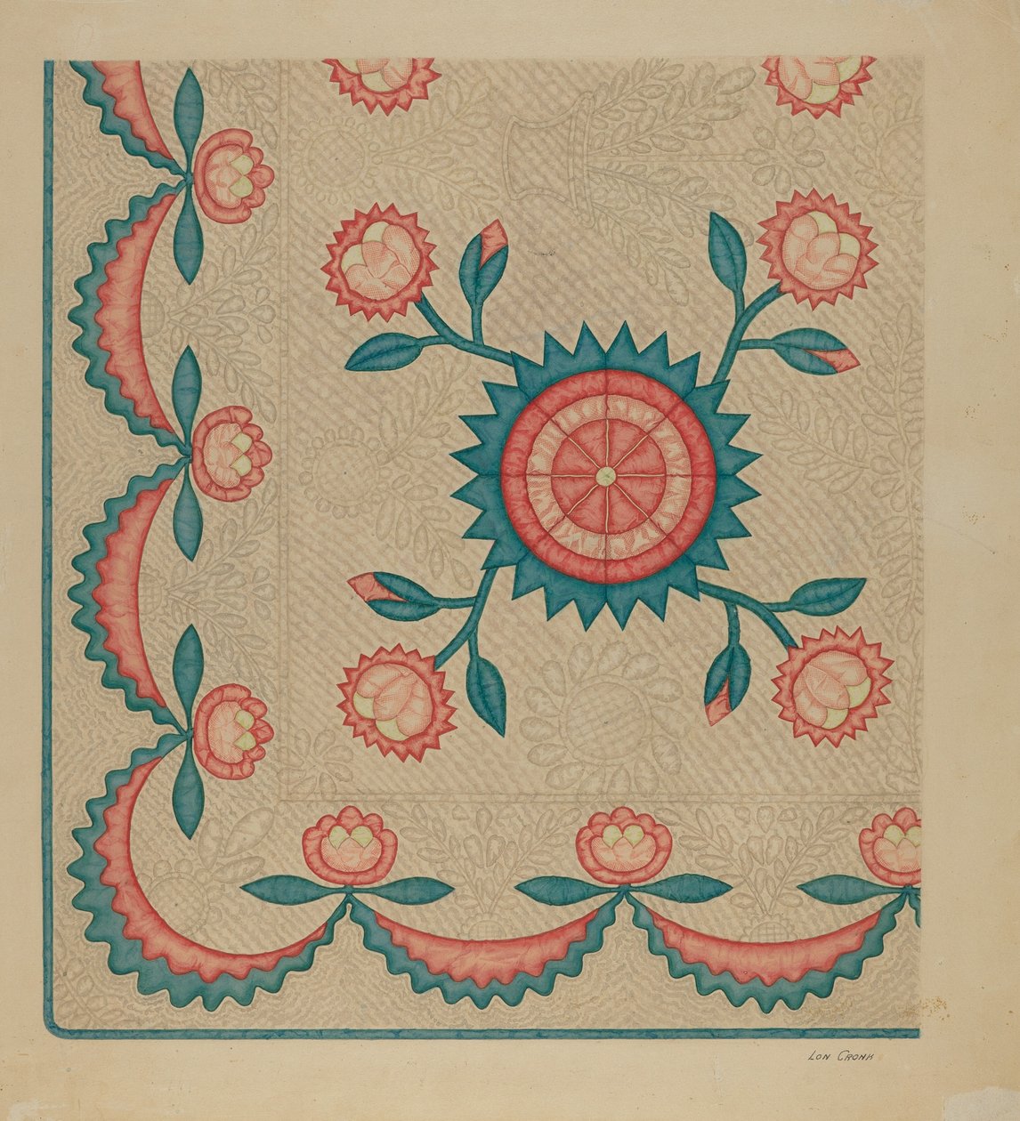 Applikert quilt av Lon Cronk