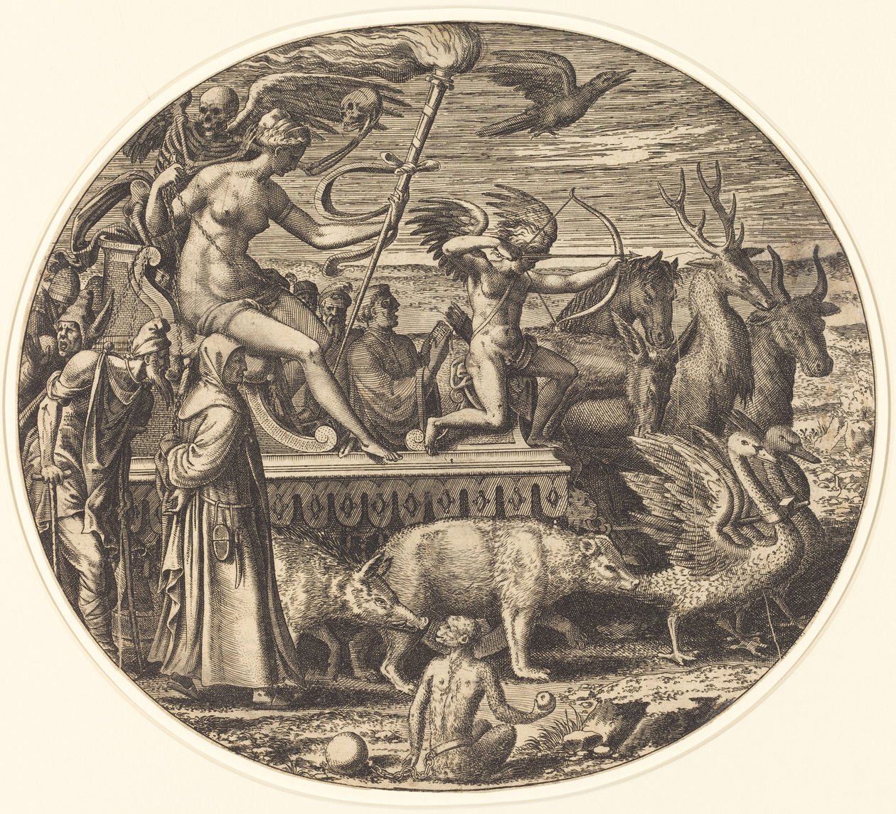 Begjær av Léon Davent after Luca Penni