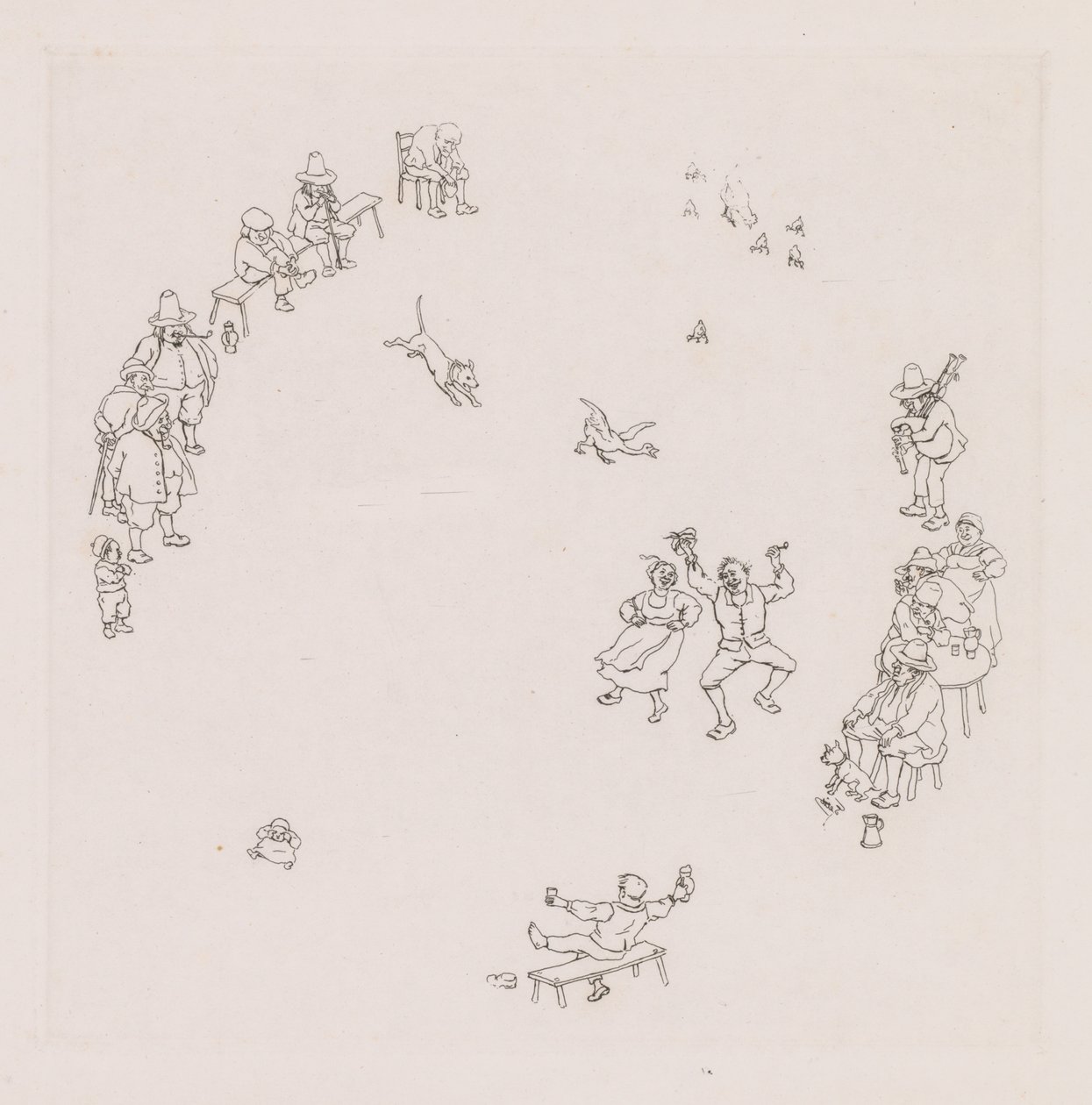 Revelers Ribauds et Ribaudes. av Léonce Justin Alexandre Petit