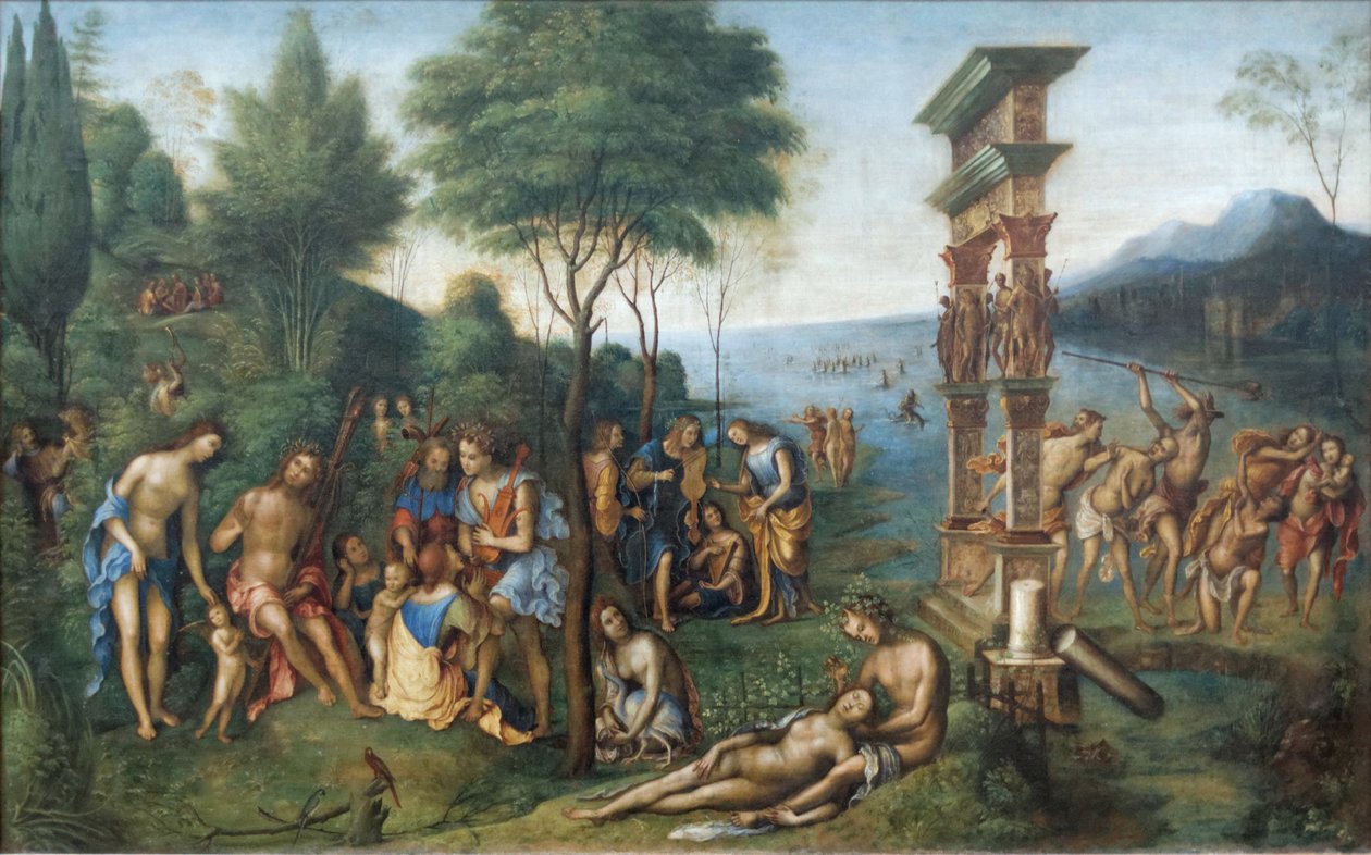 The Reign of Comus av Lorenzo Costa