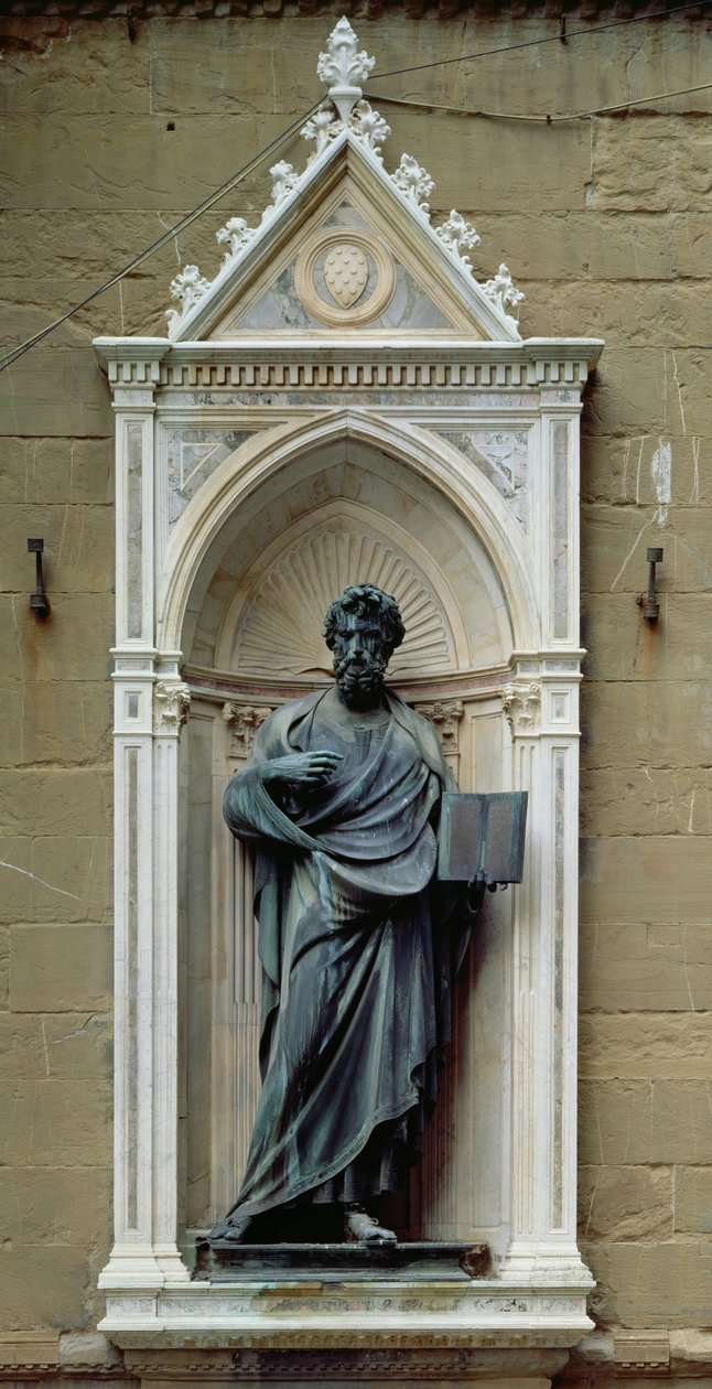 St. Matteus, 1419-23 (marmor og bronse) av Lorenzo Ghiberti