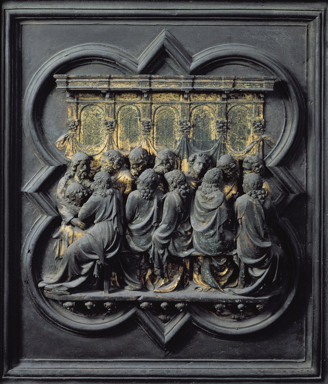 Nattverden, tolvte panel av norddørene til dåpskapellet i San Giovanni, 1203-24 (bronse) av Lorenzo Ghiberti