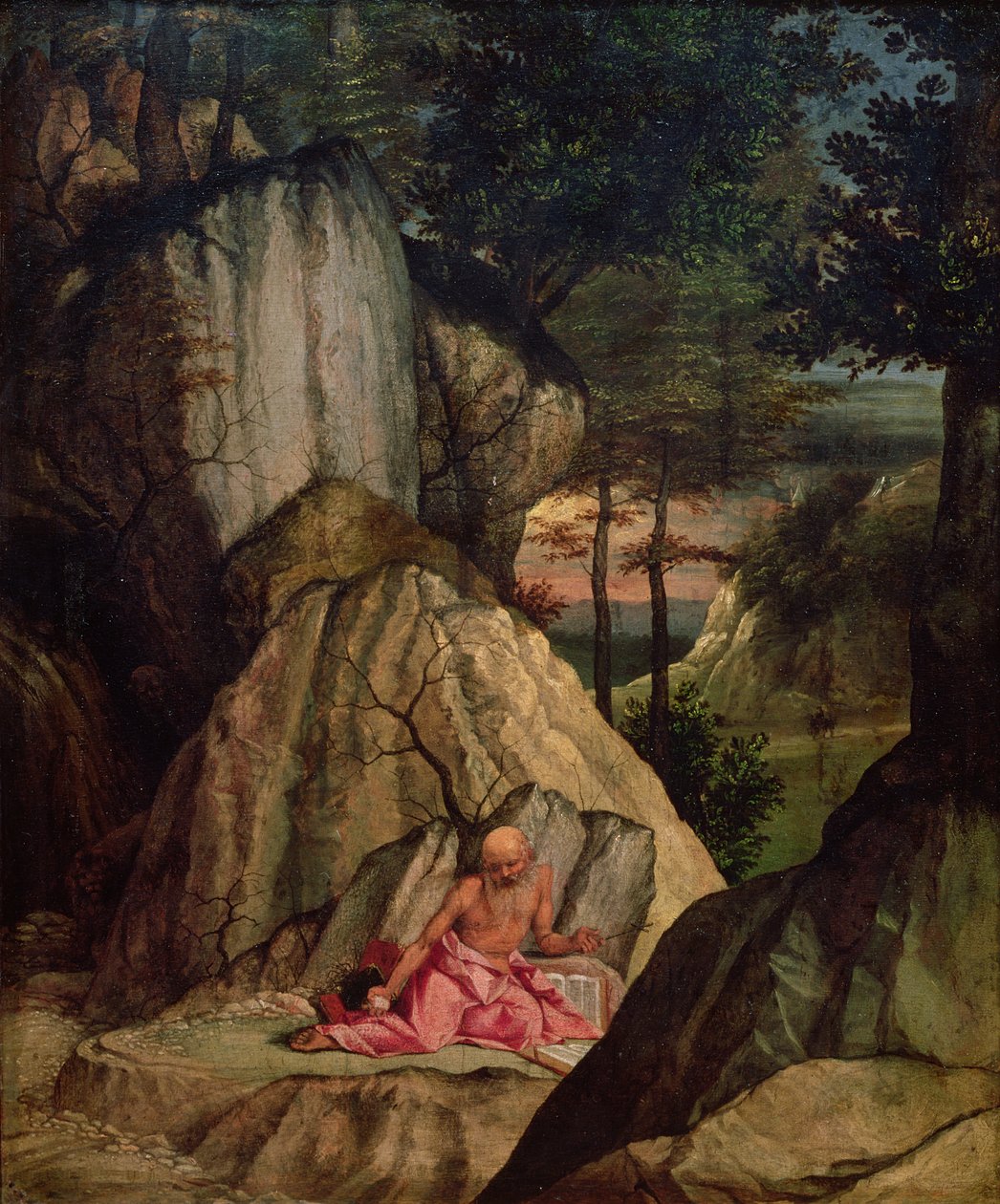 St. Jerome mediterer i ørkenen, 1506 av Lorenzo Lotto