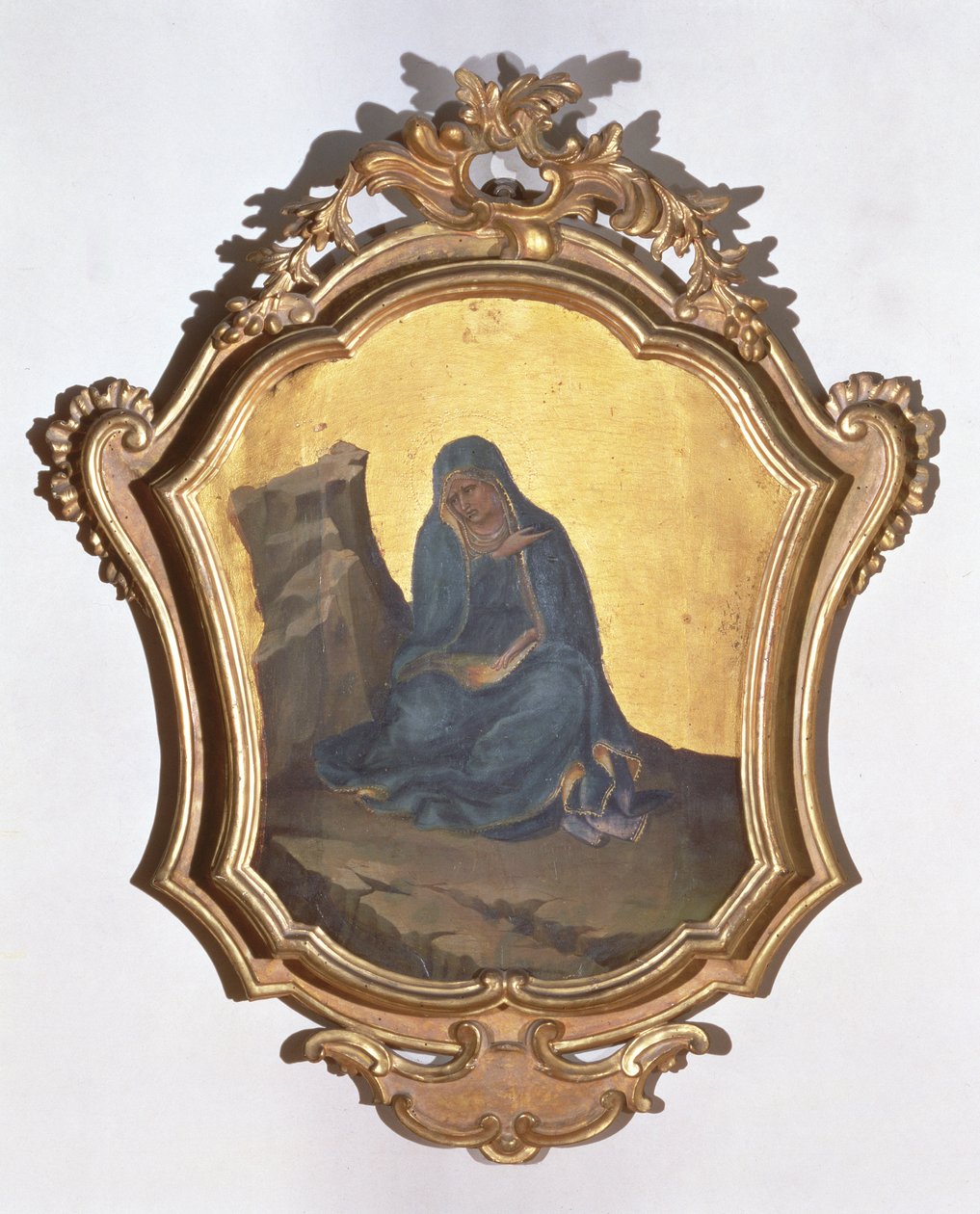 The Virgin Mourning (tempera på panel) av Lorenzo Monaco