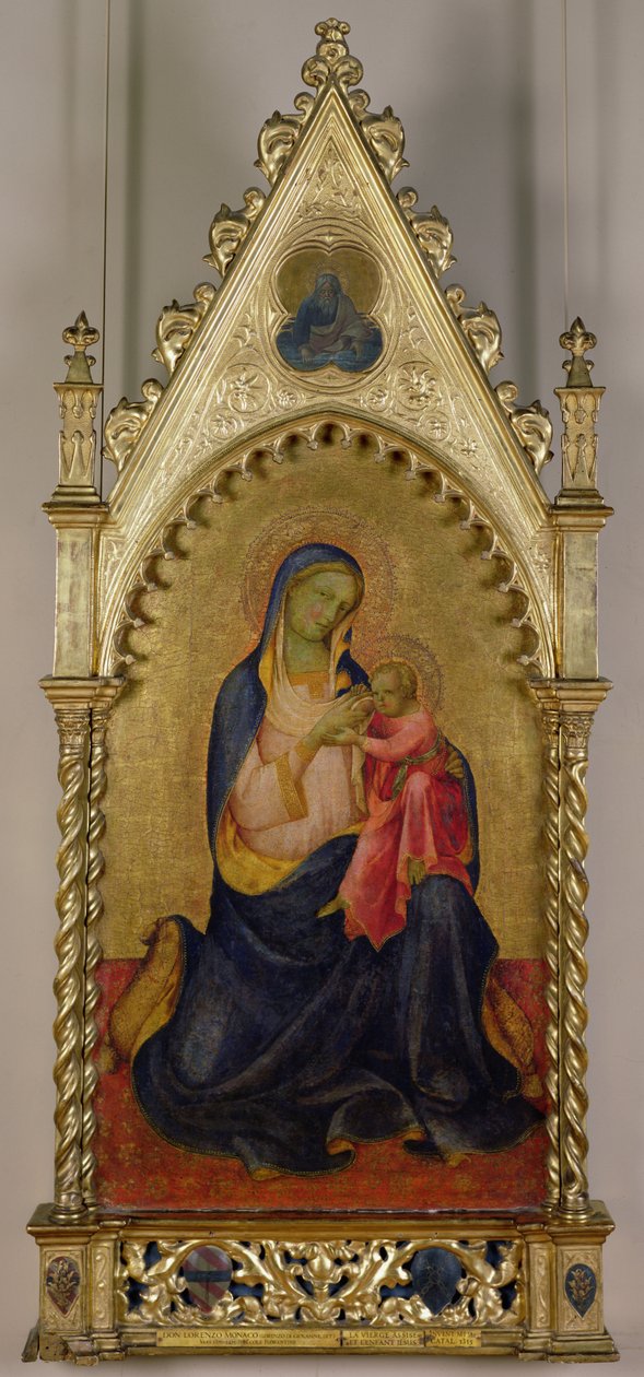 The Virgin and Child (tempera på panel) av Lorenzo Monaco