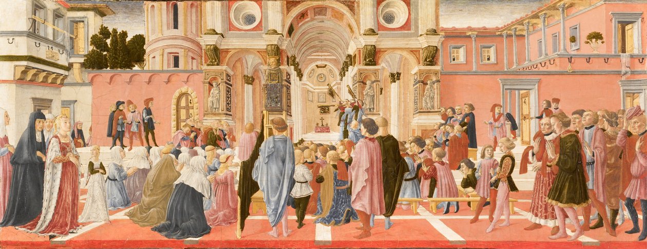 St. Bernardino forkynnelse av Lorenzo di Pietro Vecchietta