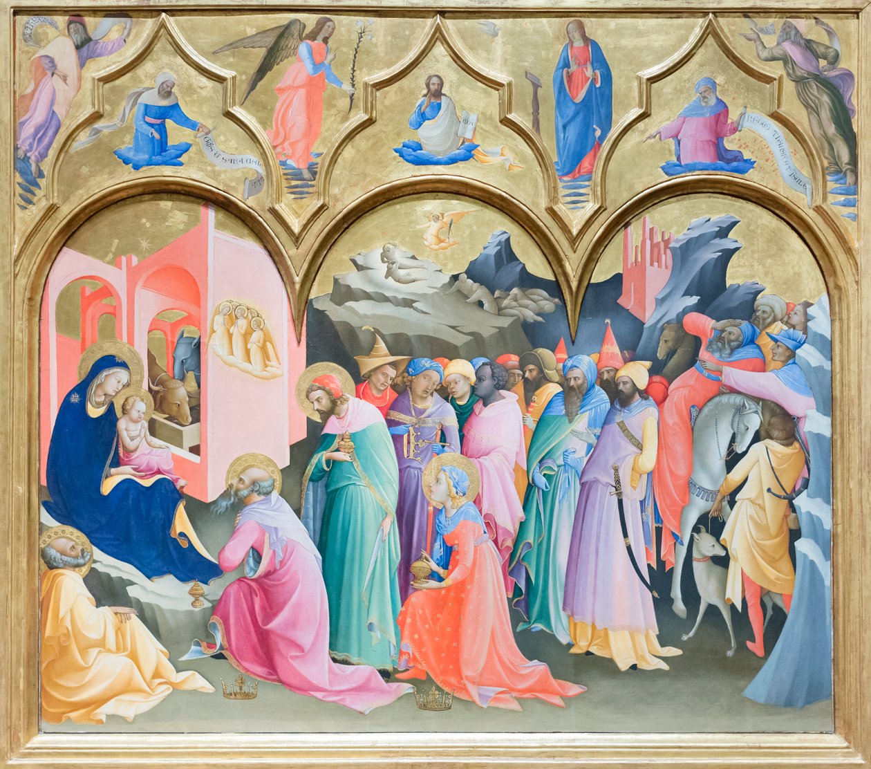 Tilbedelse av magiene av Lorenzo Monaco