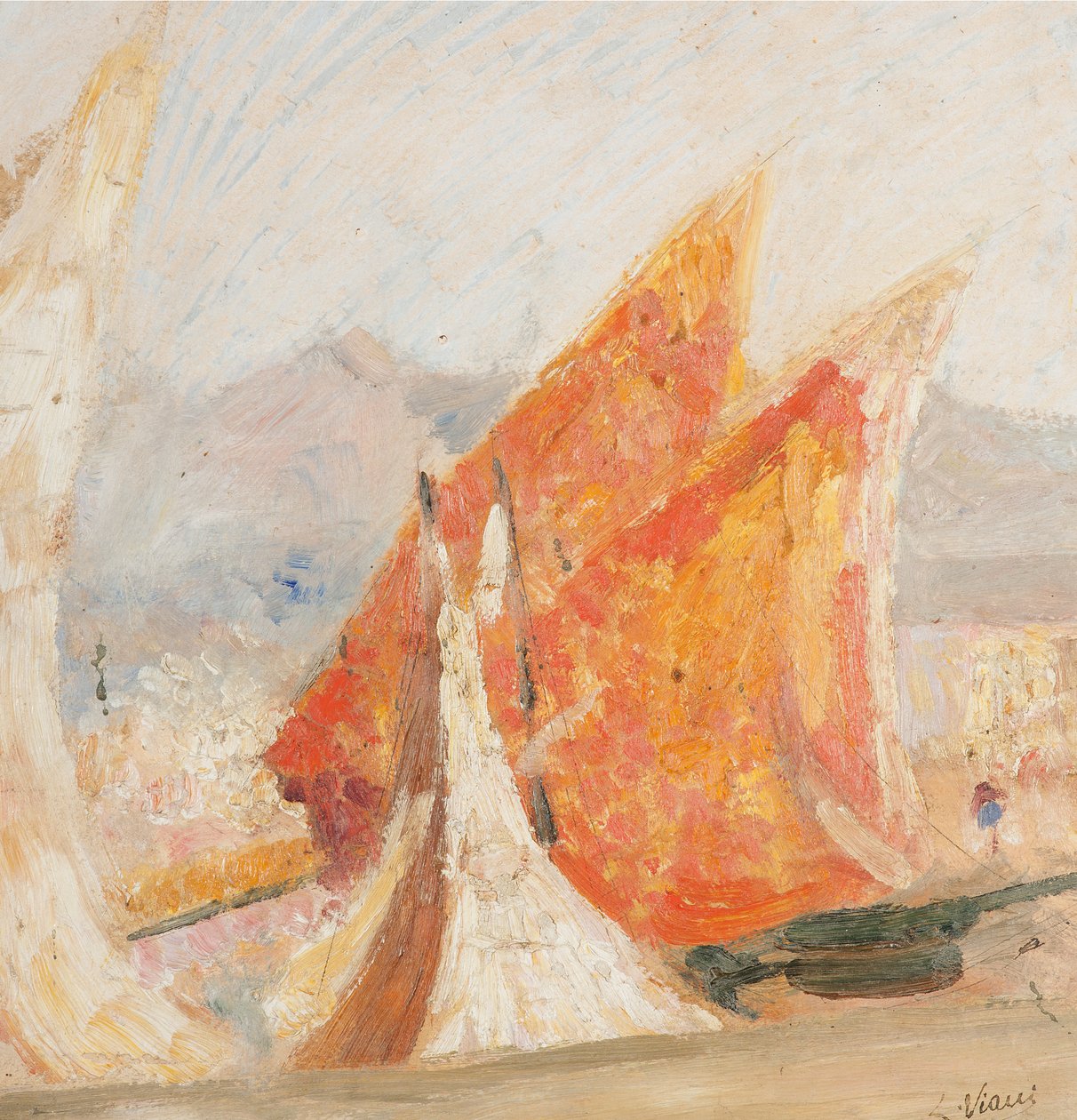 Forsvunnet Viareggio (Vele), 1942 av Lorenzo Viani