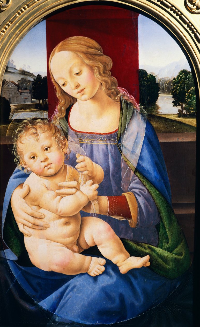 Jomfru og barn (maleri) av Lorenzo di Credi