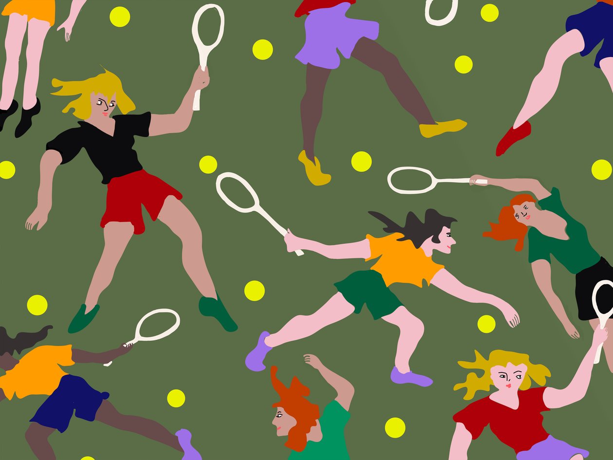 Tennisspillere, 2023 (photoshop) av Loudware Loudware