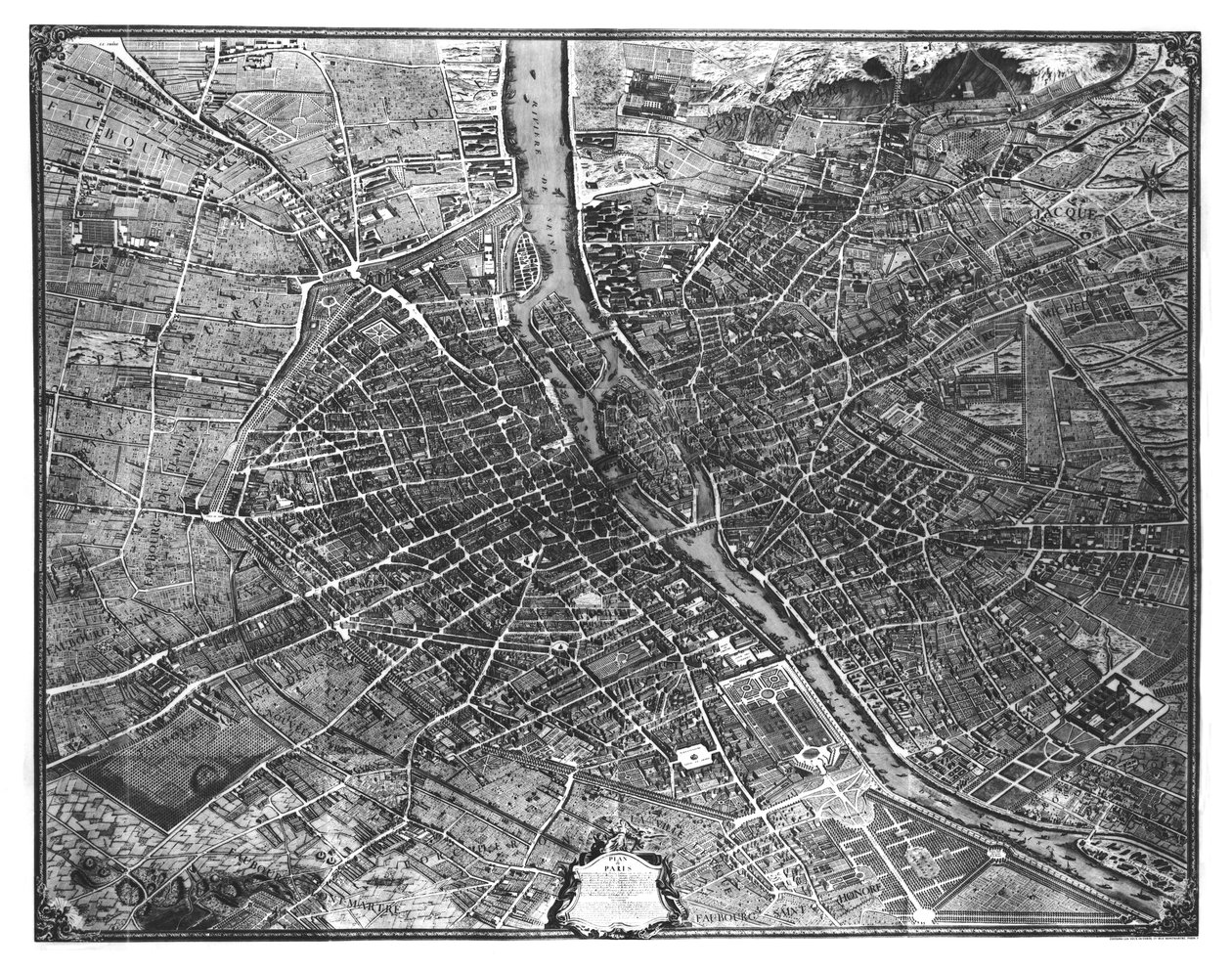 Plan av Paris, kjent som 