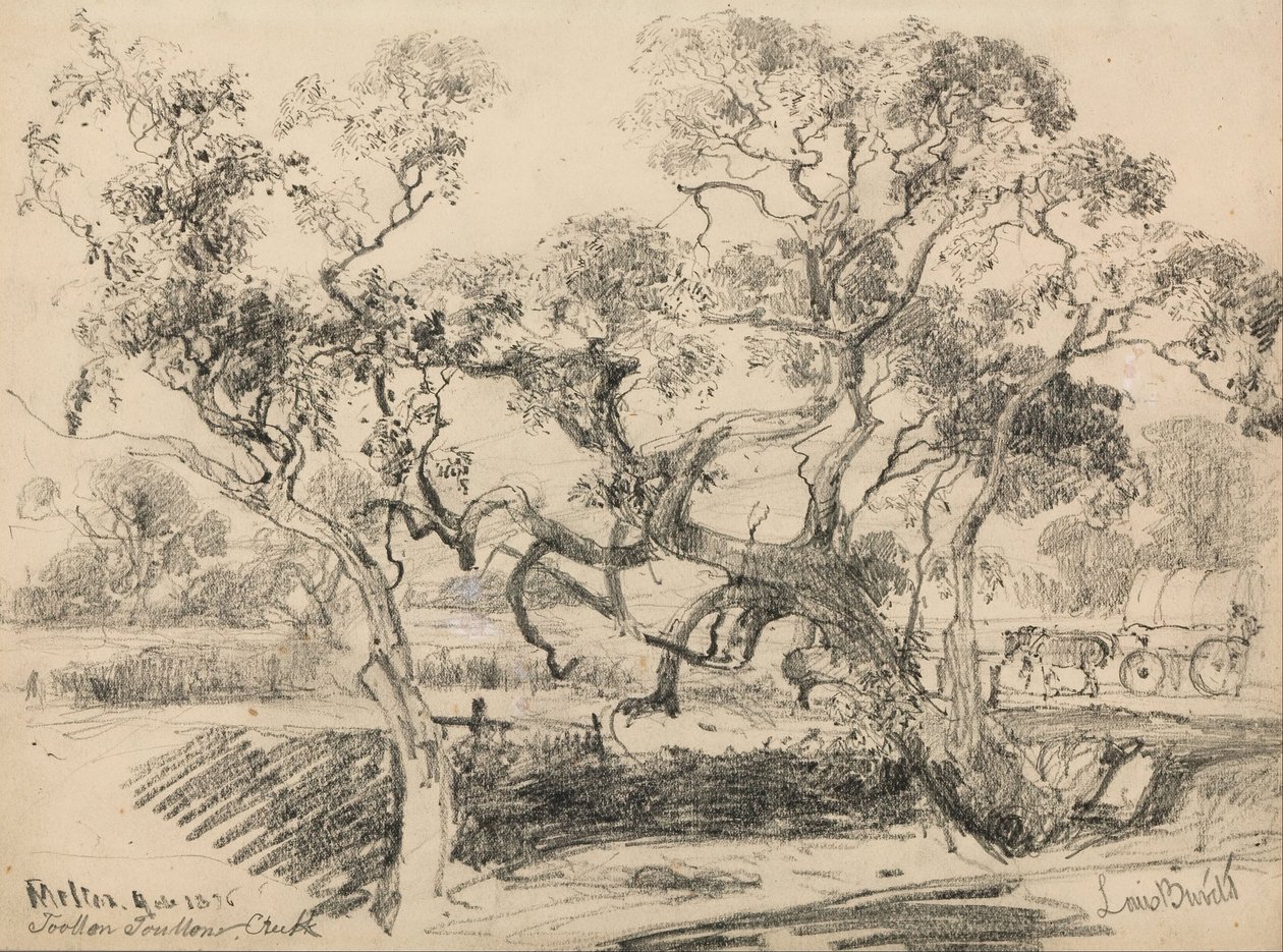 Toolern Creek, Melton av Louis Buvelot