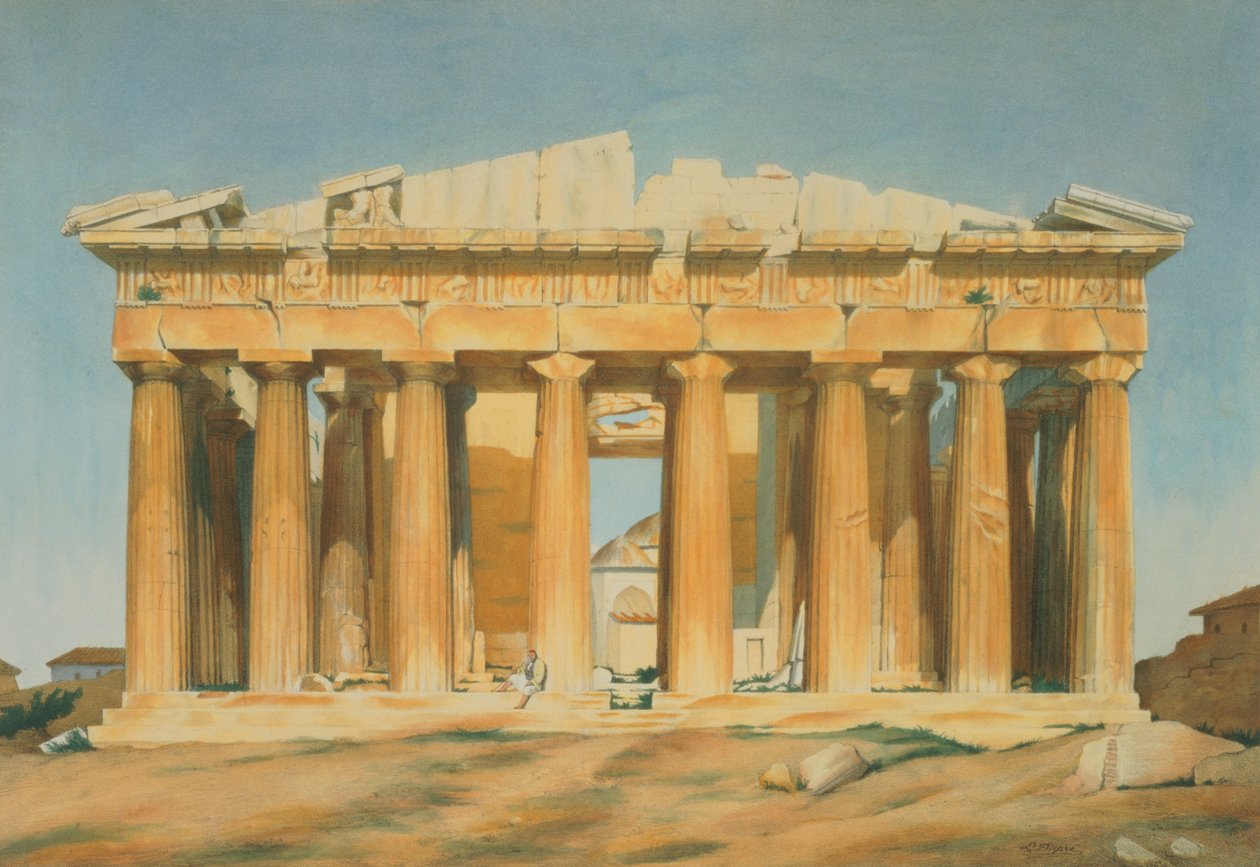 Parthenon, Athen, 1810-37 av Louis Dupré