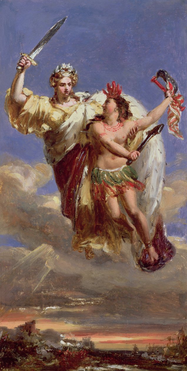 France Sustaining America: Allegory of the Siege of Yorktown av Edouard Riou