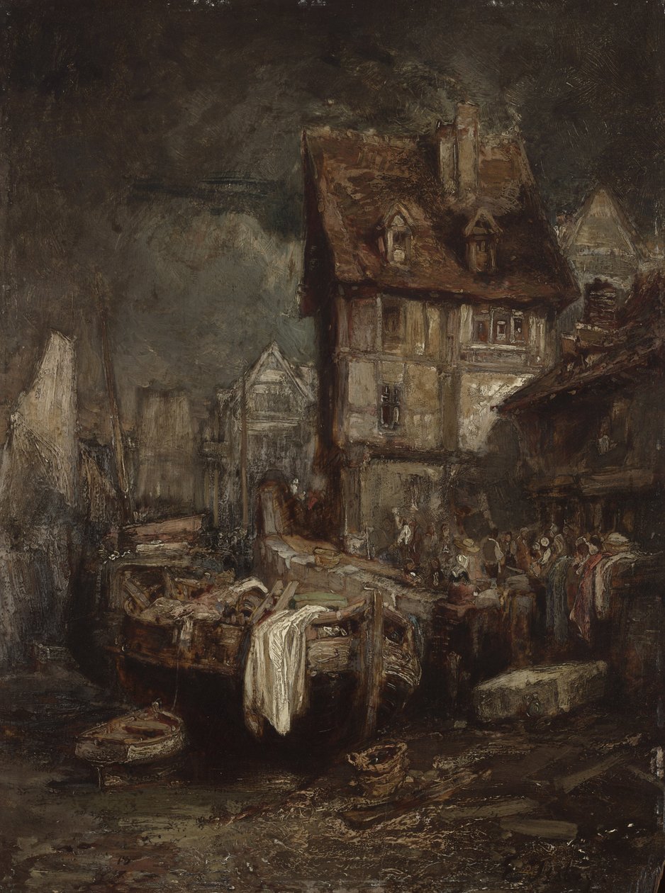 Interiør i en havn av Eugene Isabey