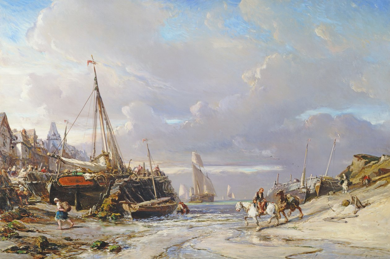 Havn i Bretagne, 1861 av Eugene Isabey