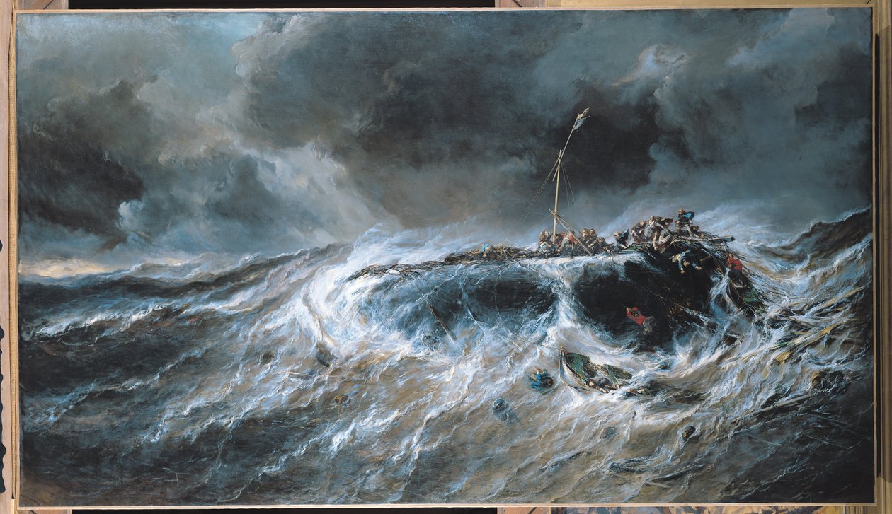 Forlis av tremesteren The Emily i 1823, 1865 av Eugene Isabey