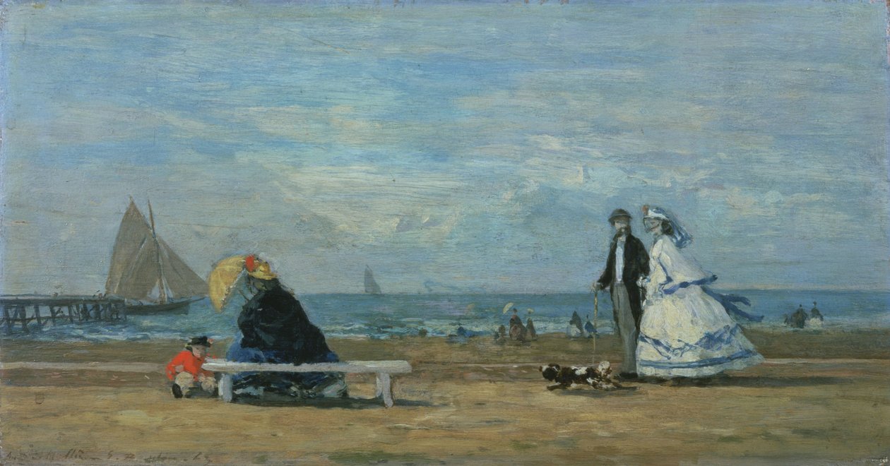 Stranden ved Trouville av Eugene Louis Boudin
