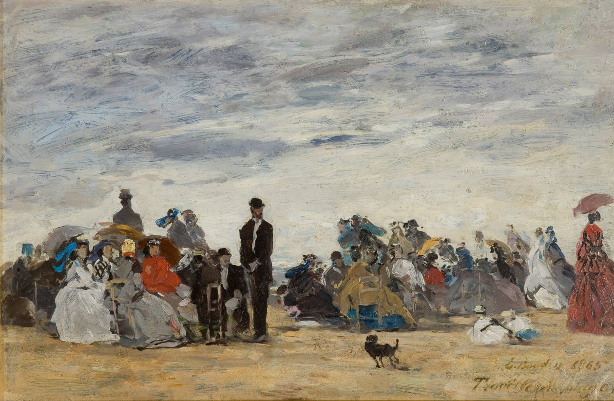 Stranden i Trouville av Eugene Louis Boudin